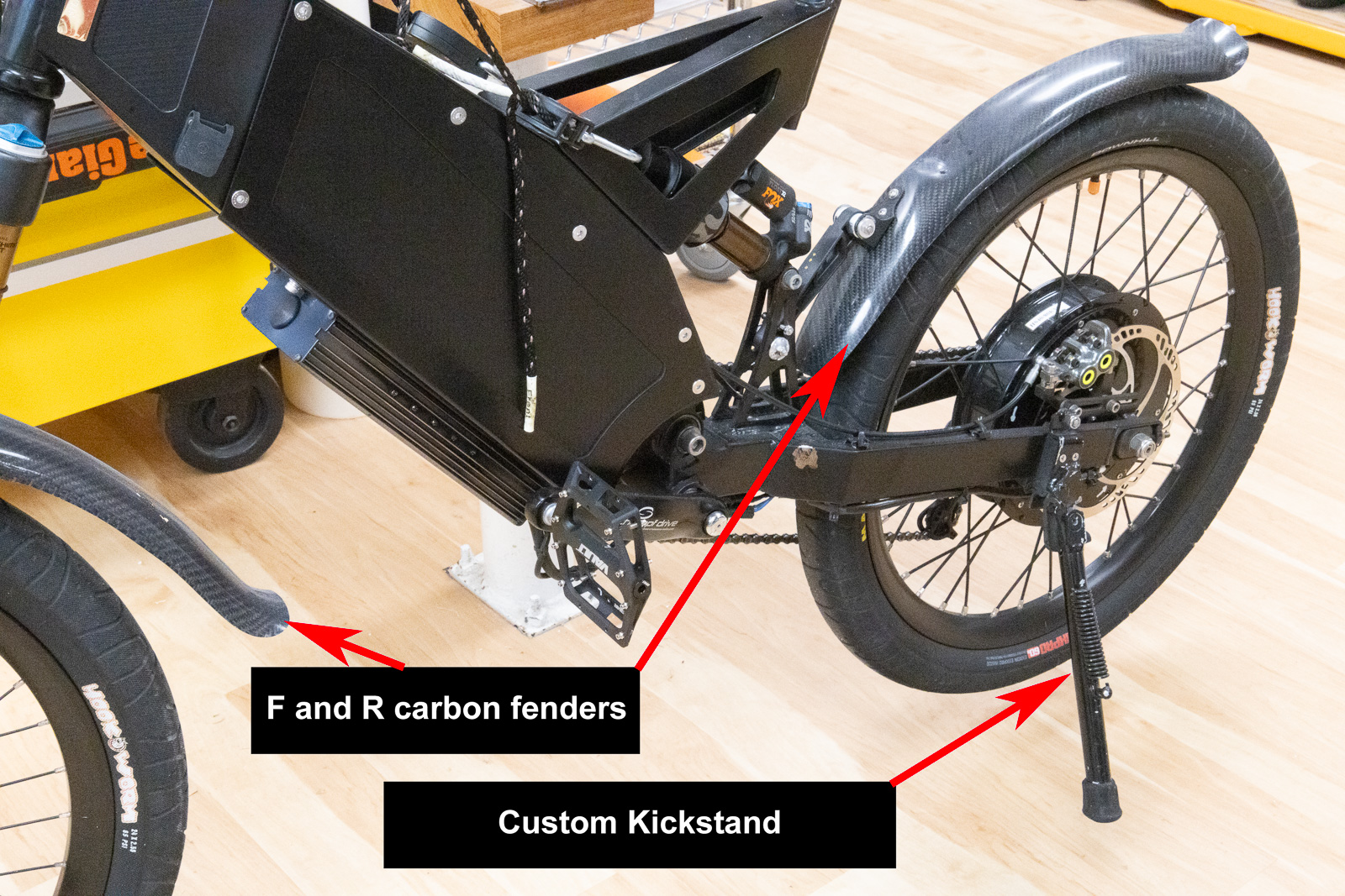 Carbon Fiber Fenders and Custom Kickstand