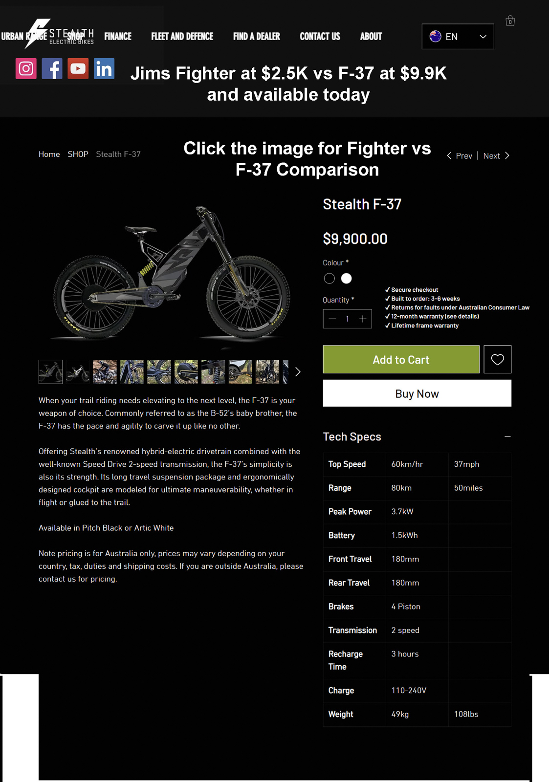 Fighter vs F-37 Comparison